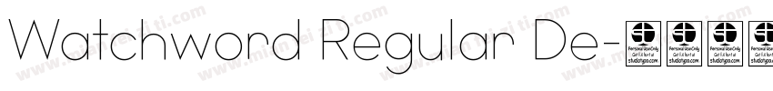 Watchword Regular De字体转换
